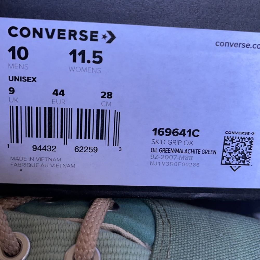 Converse Skid Grip OX Oil Green/Malachite Green MEN`S - Picture 16 of 16